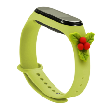 OEM - Xiaomi Mi Smart Band 5/6 Silikon Strap Xmas Mistletoe - Grön