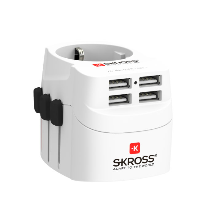 UTGATT1 - SKross PRO Light MUV World Travel Laddare USB 4xA