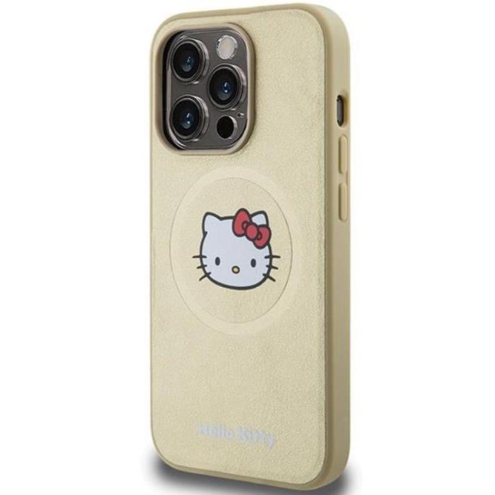 Hello Kitty - Hello Kitty iPhone 15 Pro Mobilskal Magsafe Läder Kitty Head