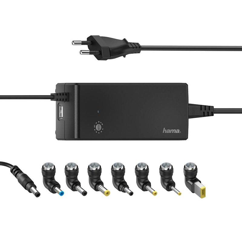 HAMA Nätdel Notebook Universal 100-240V 12-22V/90W 8x Adapter