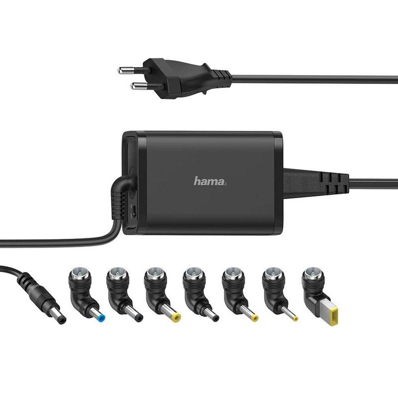 HAMA Nätdel Notebook Universal 100-240V 15-19V/45W 8x Adapter