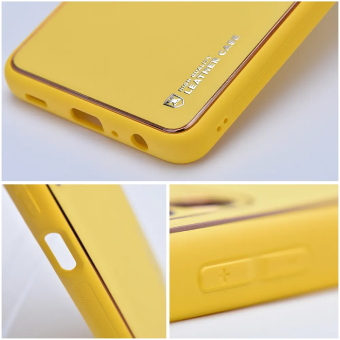 OEM - iPhone 15 Pro Max Mobilskal Läder - Gul