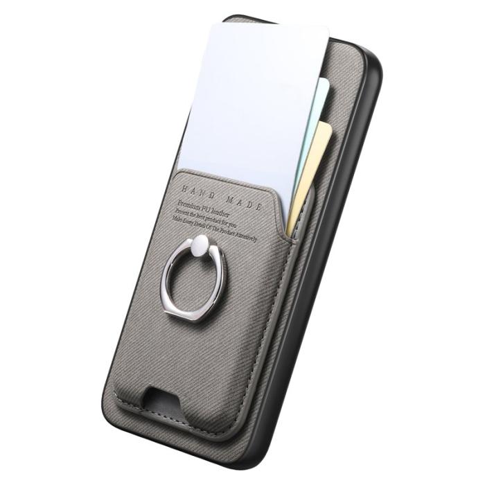 OEM - Mobilskal för Samsung Galaxy S26 Konstläder + PC + TPU - Grå