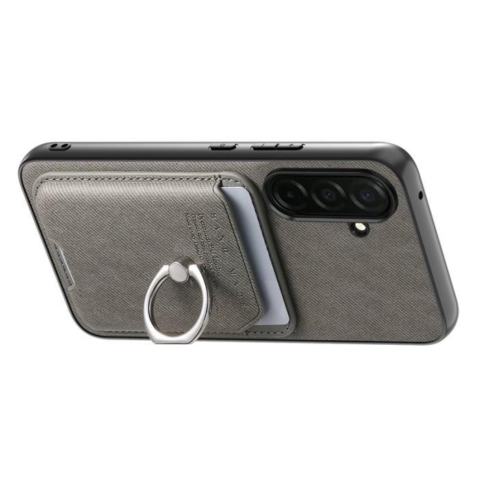 OEM - Mobilskal för Samsung Galaxy S26 Konstläder + PC + TPU - Grå