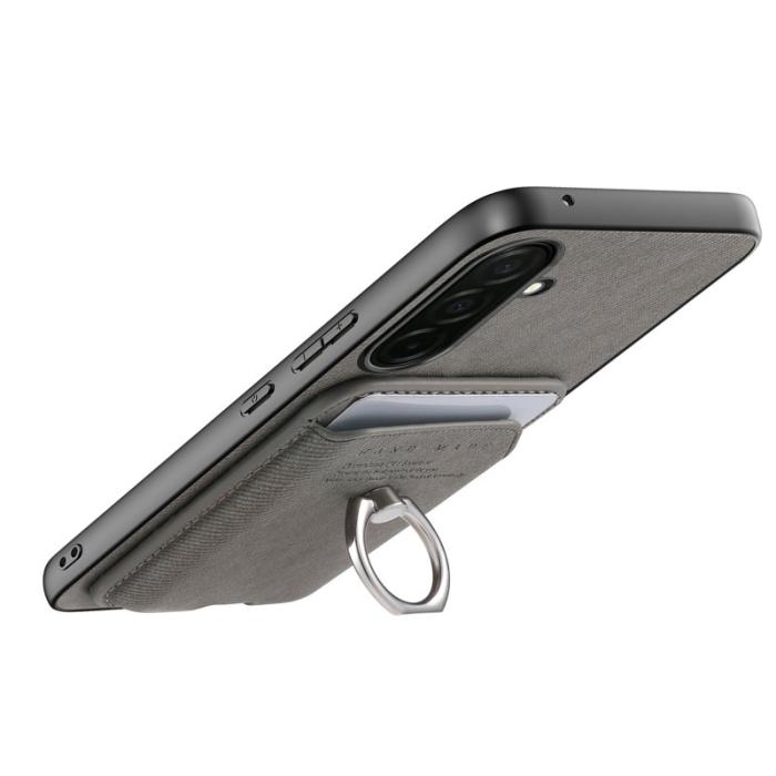OEM - Mobilskal för Samsung Galaxy S26 Konstläder + PC + TPU - Grå