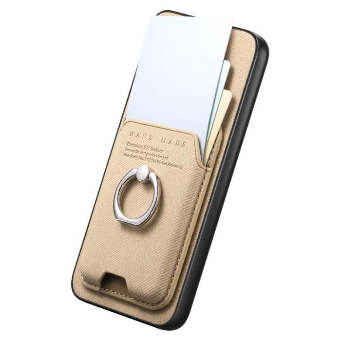 OEM - Mobilskal för Samsung Galaxy S26 Konstläder + PC + TPU - Khaki