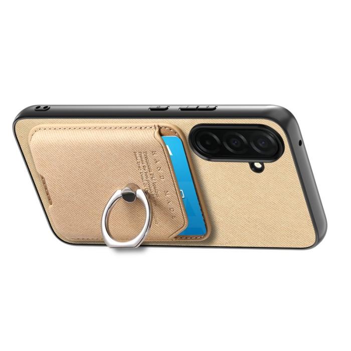 OEM - Mobilskal för Samsung Galaxy S26 Konstläder + PC + TPU - Khaki