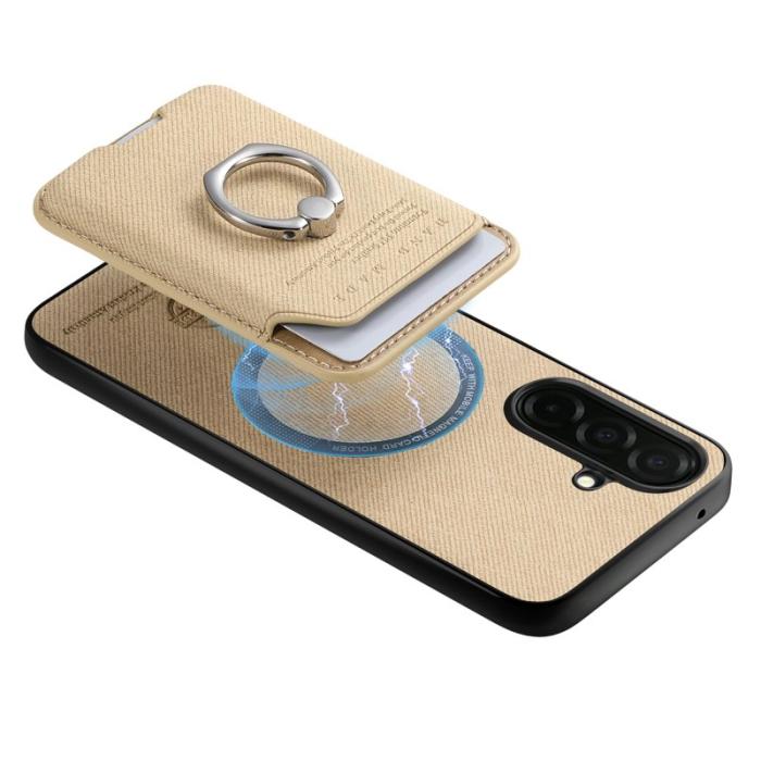 OEM - Mobilskal för Samsung Galaxy S26 Konstläder + PC + TPU - Khaki