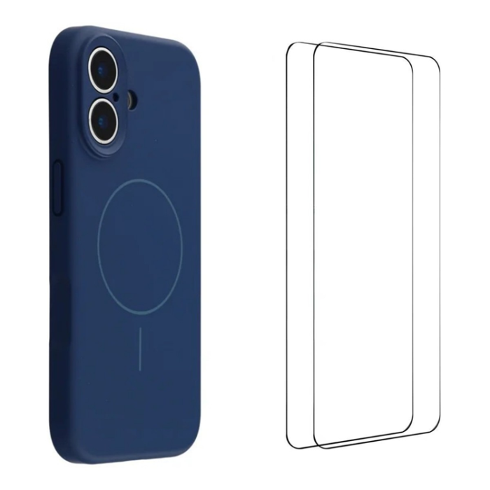 WANLONFENG - WANLONFENG iPhone 17 Mobilskal MagSafe Med 2Pcs Härdat Glas XQ1