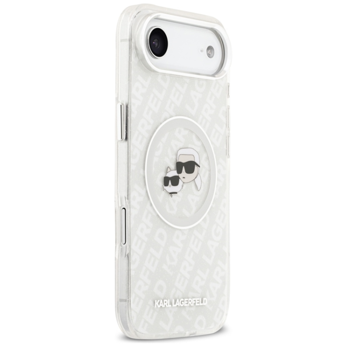 KARL LAGERFELD - Karl Lagerfeld Mobilskal till iPhone Air Magsafe Glitter Karl Och Choupette Head