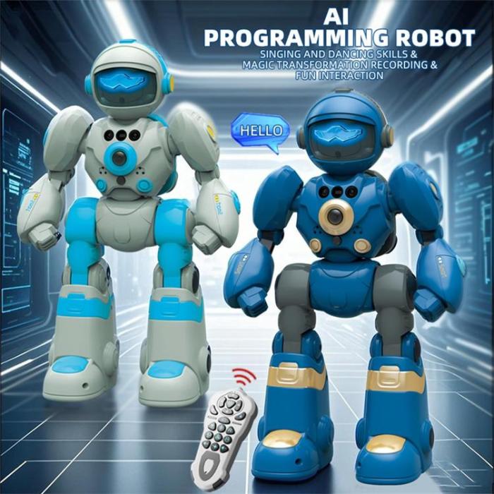 OEM - AI Röststyrd Robot Programmerbar Gestavkänning Leksak för Barn (Ålder 3+)