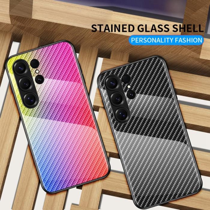 OEM - Mobilskal för Samsung Galaxy S26 Ultra Tempererat glas Stöttålig - Blå Fiber