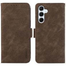 ABEEL - ABEEL Samsung Galaxy A17 5G / A17 4G / A26 5G Konstl&auml;der Pl&aring;nboksfodral Brun