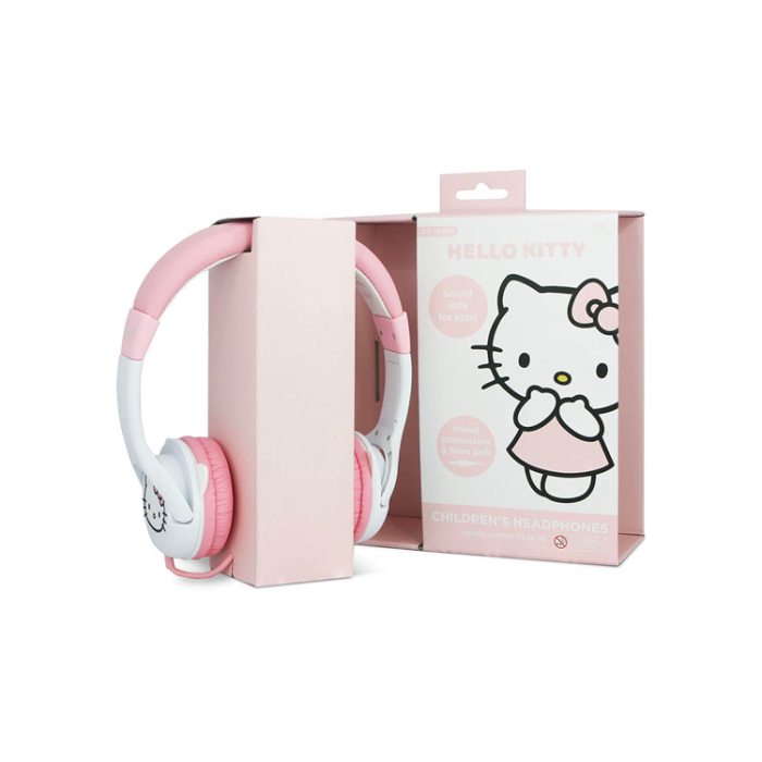 Hello Kitty - Hello Kitty On-Ear Hörlurar Med Öron 85dB Trådbunden - Rosa