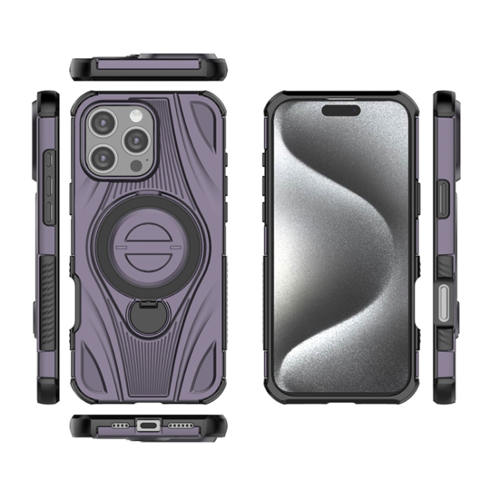 A-One Brand - iPhone 16 Pro Max Mobilskal MagSafe Magnetic Kickstand - Lila