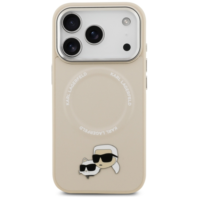 KARL LAGERFELD - Karl Lagerfeld iPhone 17 Pro Max Mobilskal MagSafe Karl Och Choupette Pins