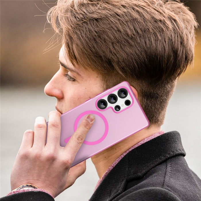 A-One Brand - Galaxy S25 Ultra Mobilskal MagSafe Slim Matte - Rosa