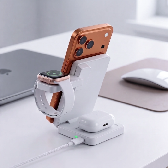 Tech-Protect - Tech-Protect Qi2.2 MagSafe Trådlös Laddare För iPhone/Apple Watch/AirPods