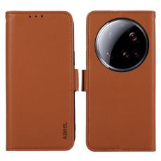 ABEEL - ABEEL Mobilskal till Xiaomi 15 Ultra KonstL&auml;der RFID-Skydd - Brun