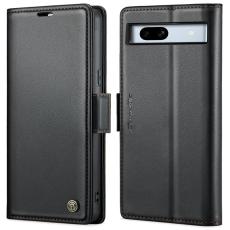 Caseme - CASEME Pl&aring;nboksfodral Konstl&auml;der till Google Pixel 7a - Svart