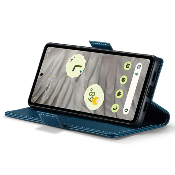 Caseme - CASEME Plånboksfodral Konstläder till Google Pixel 7a - Blå