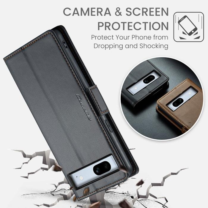 Caseme - CASEME Plånboksfodral Konstläder till Google Pixel 7a - Svart