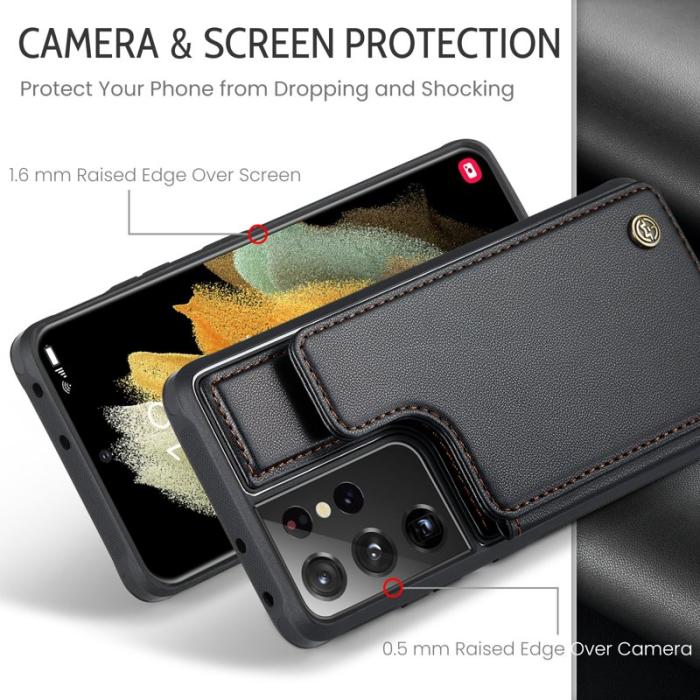 Caseme - CASEME C22 Fodral för Samsung Galaxy S21 Ultra 5G - Svart