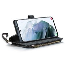 Caseme - CASEME Konstl&auml;der Pl&aring;nboksfodral f&ouml;r Samsung Galaxy S21+ 5G - Svart