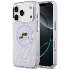 KARL LAGERFELD - Karl Lagerfeld iPhone 17 Pro Mobilskal Magsafe Glitter Karl Och Choupette Heads