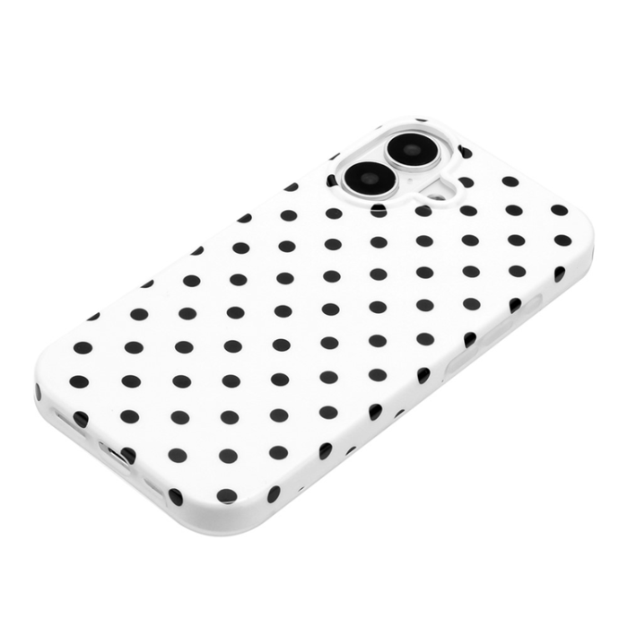 A-One Brand - iPhone 17 Mobilskal Dot Design Imd Tpu - Vit