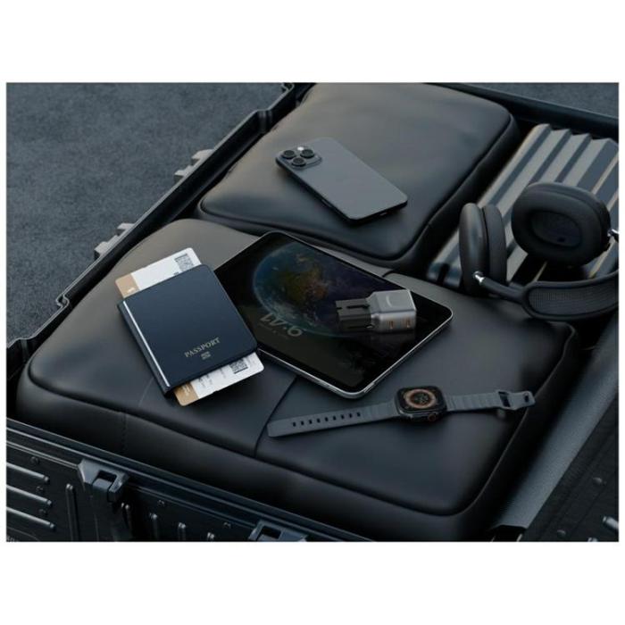 ENERGEA - Energea Snabbladdare 45W 2xUSB-C TravelGo - Grafitsvart