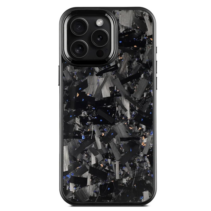 A-One Brand - iPhone 16 Pro Mobilskal Aramid Fiber med metallbåge - Guld Blå