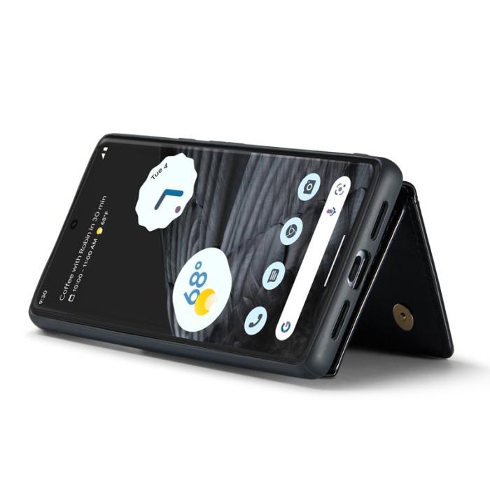 DG.MING - DG.MING M3 Series Konstläder Plånboksfodral för Google Pixel 7 Pro 5G Svart