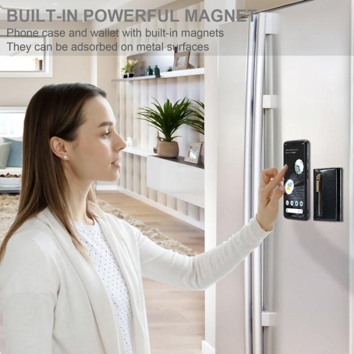 DG.MING - DG.MING M3 Series Konstläder Plånboksfodral för Google Pixel 7 Pro 5G Svart