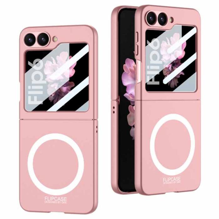 GKK - GKK Samsung Galaxy Z Flip7 FE Fodral - PC med skärmskydd - Rosa