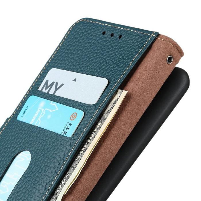 KHAZNEH - KHAZNEH iPhone 17 Pro Max Plånboksfodral Äkta läder - Grön