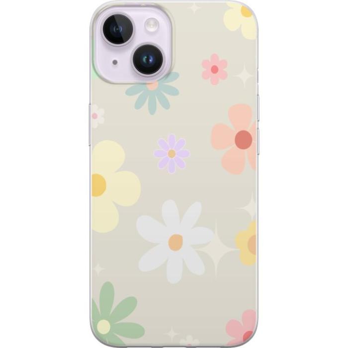 iSecrets - Mobilskal till Apple iPhone 15 Plus med fejdande blommor