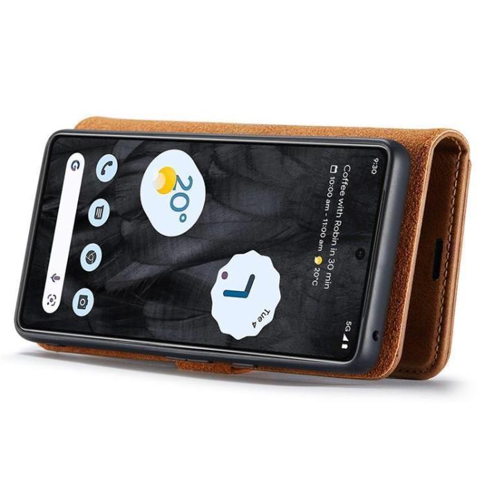 DG.MING - DG.MING Google Pixel 8 Plånboksfodral Äkta Läder - Brun
