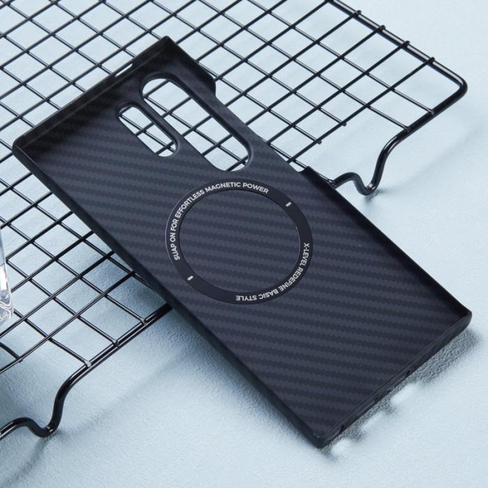 X-Level - X-LEVEL Mobilskal till Samsung Galaxy S24 Ultra Magnetisk Kolfiber Svart