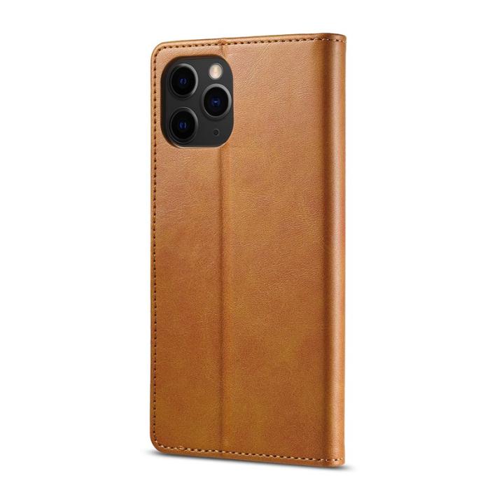 LC.imeeke - LC.IMEEKE Design Plånboksfodral i Konstläder - Brun för iPhone 13 Pro