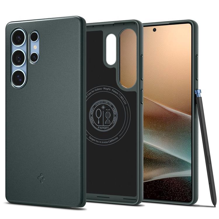 Alternativ bild 0 för Spigen Thin Fit MagSafe - Abyss Green - Samsung Galaxy S25 Ultra