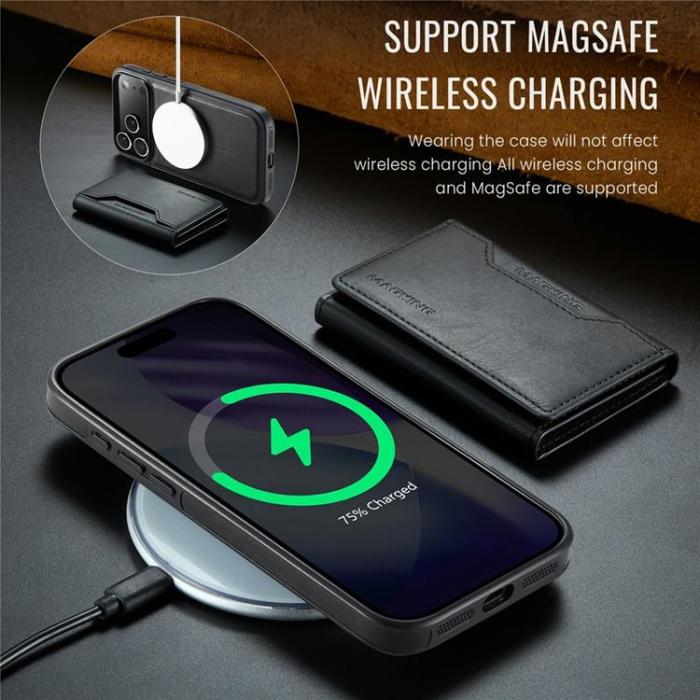 MAGKING - MAGKING iPhone 17 Pro Mobilskal MagSafe Korthållare - Svart