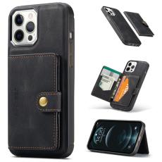 JEEHOOD - JEEHOOD iPhone 12 Pro Max Fodral Magnetiskt Avtagbart Konstl&auml;der - Svart