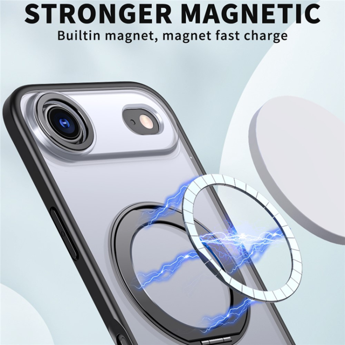 A-One Brand - iPhone Air Mobilskal MagSafe TPU + Acrylic Kickstand - Svart