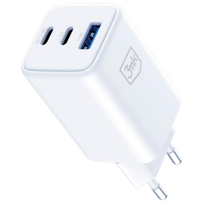 3MK - 3MK Snabbladdare 65W 1xUSB-A 2xUSB-C PD QC4+ Hyper GaN