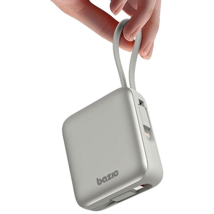 ENERGEA - Bazic Fusion 3in1 PowerBank 10000mAh USB-C/Lightning - Grå