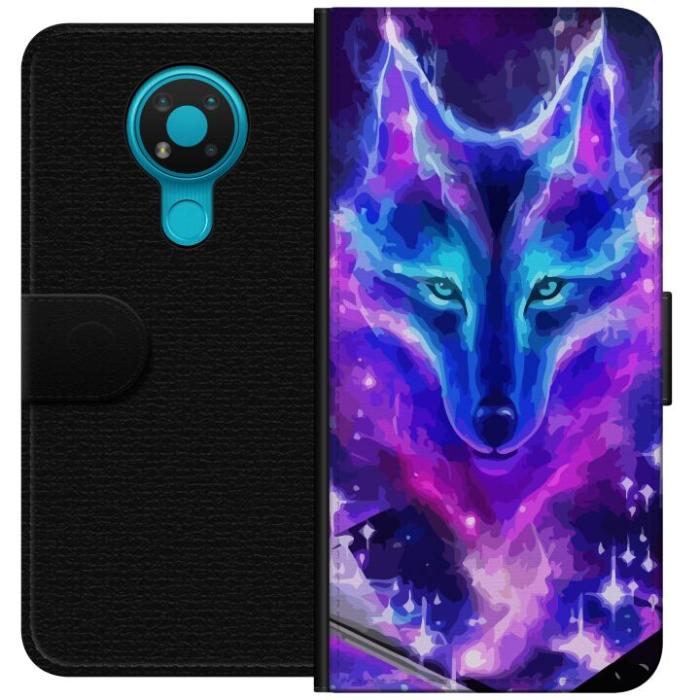 iSecrets - Plånboksfodral till Nokia 3.4 med Neon Varg