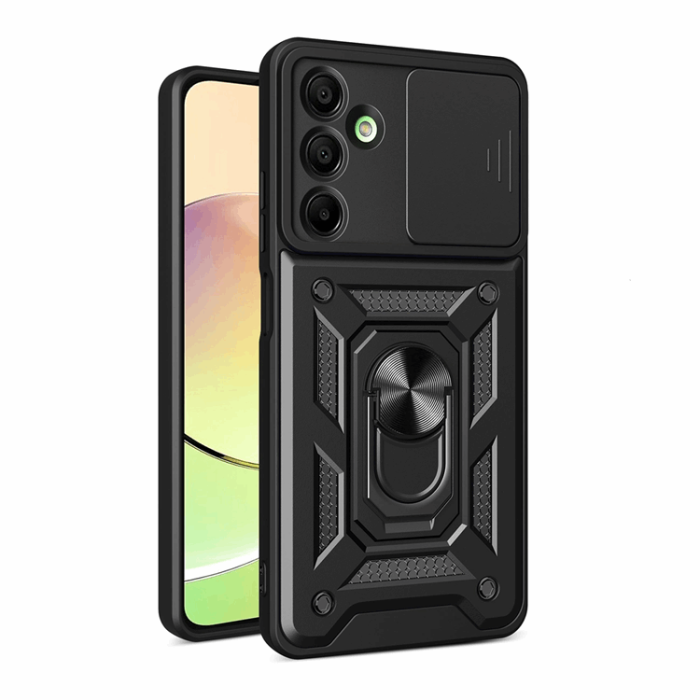 OEM - Galaxy A16/A16 5G Mobilskal Hybrid Armor Camshield - Svart