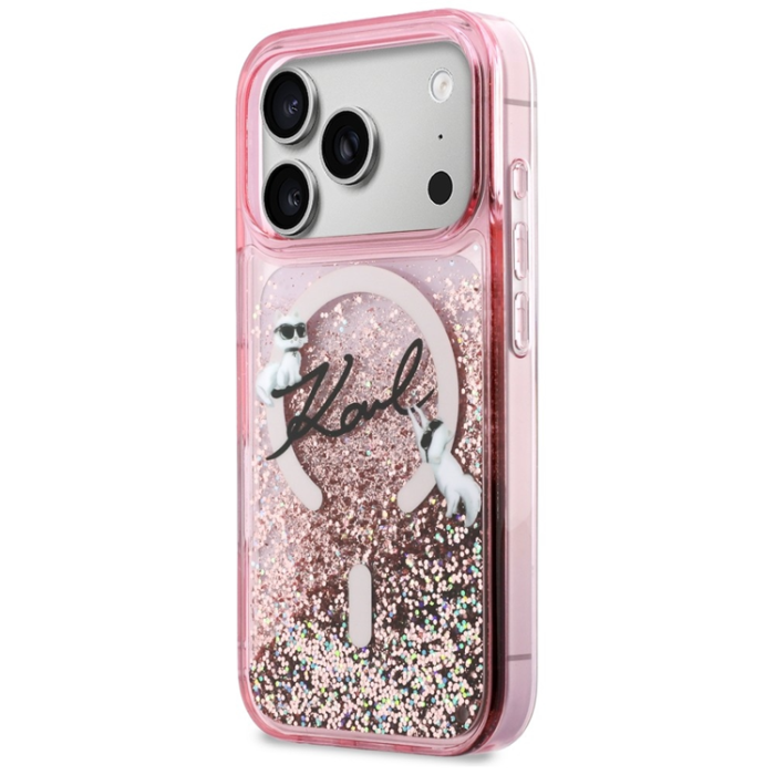 KARL LAGERFELD - Karl Lagerfeld iPhone 17 Pro Max Mobilskal Magsafe Liquid Glitter