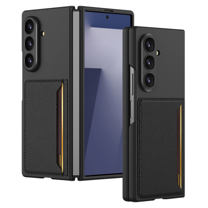 GKK - GKK Galaxy Z Fold 7 5G Mobilskal Slim Korthållare - Svart